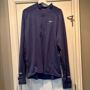 Nike Men's Blue 1/2 zip drifit pullover